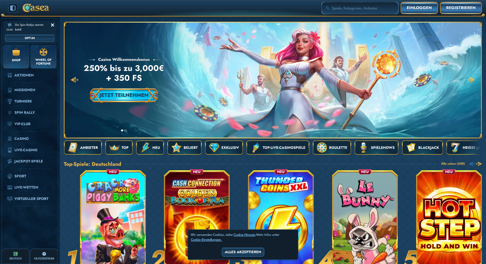 Casea Casino Screenshot